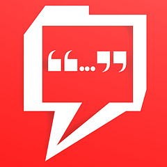 Image showing Speech bubble with red color background