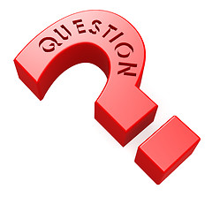 Image showing Red question mark