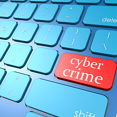 Image showing Cyber crime keyboard