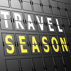 Image showing Airport display travel season