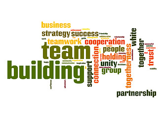 Image showing Team building word cloud