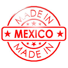 Image showing Made in Mexico red seal