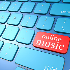 Image showing Online music keyboard