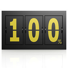 Image showing Airport display board 100 percent