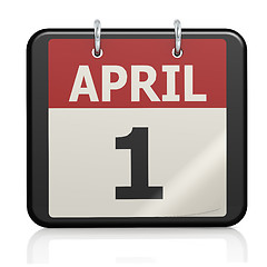 Image showing April 1, April Fools Day calander