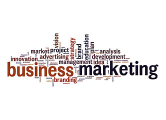 Image showing Business marketing word cloud