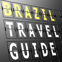 Image showing Airport display Brazil travel guide
