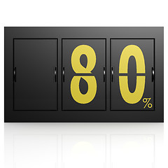 Image showing Airport display board 80 percent