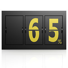 Image showing Airport display board 65 percent