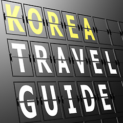 Image showing Airport display Korea travel guide