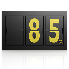 Image showing Airport display board 85 percent