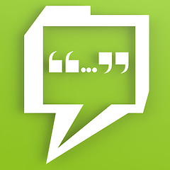 Image showing Speech bubble with green color background