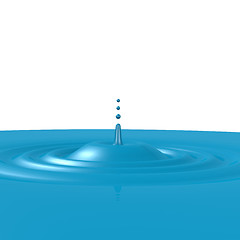 Image showing Water ripple blue