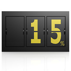 Image showing Airport display board 15 percent
