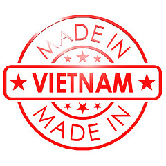 Image showing Made in Vietnam red seal