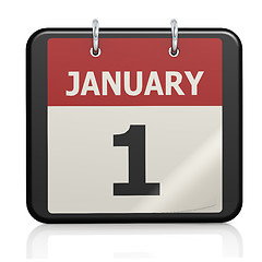 Image showing January 1, New Year day calendar