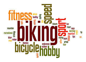 Image showing Biking word cloud