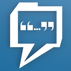 Image showing Speech bubble with blue color background