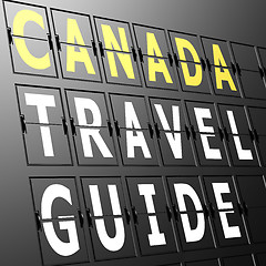 Image showing Airport display Canada travel guide