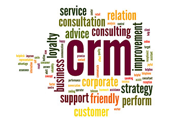 Image showing CRM word cloud