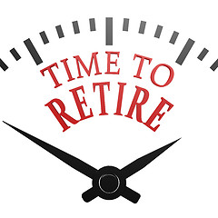 Image showing Time to retire clock