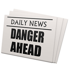 Image showing Newspaper danger ahead