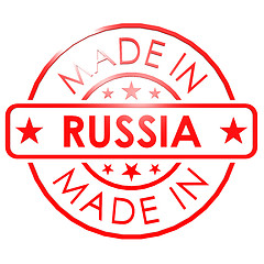 Image showing Made in Russia red seal