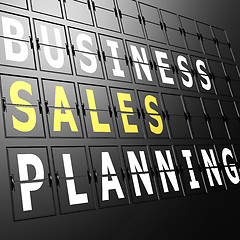 Image showing Airport display business sales planning