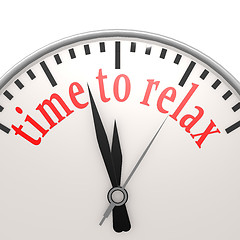 Image showing Time to relax clock