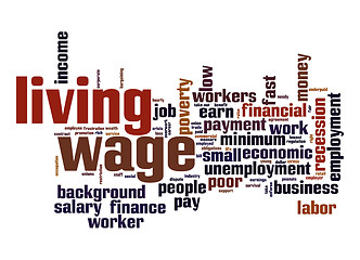 Image showing Living wage  word cloud