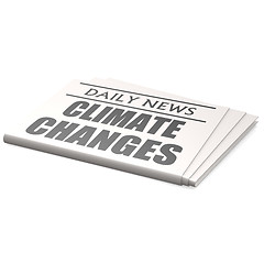 Image showing Newspaper climate changes