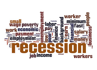 Image showing Recession word cloud