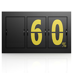 Image showing Airport display board 60 percent