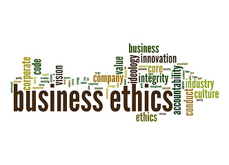 Image showing Business ethics word cloud