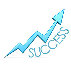 Image showing Blue success arrow