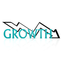 Image showing Growth down arrow