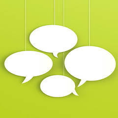 Image showing Talk bubble with green color background