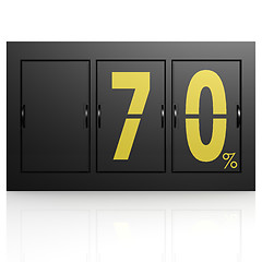 Image showing Airport display board 70 percent