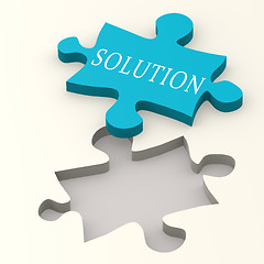 Image showing Solution blue puzzle