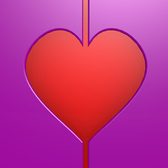 Image showing Red purple heart