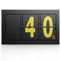 Image showing Airport display board 40 percent