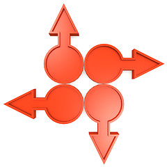 Image showing Red circle arrows