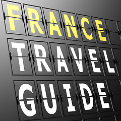 Image showing Airport display France travel guide