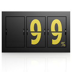 Image showing Airport display board 99 percent