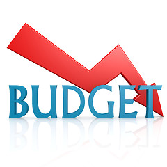 Image showing Arrow down budget