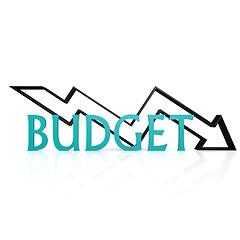 Image showing Budget down arrow