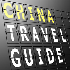 Image showing Airport display China travel guide