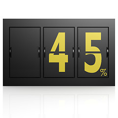 Image showing Airport display board 45 percent