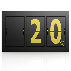 Image showing Airport display board 20 percent