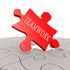 Image showing Teamwork puzzle